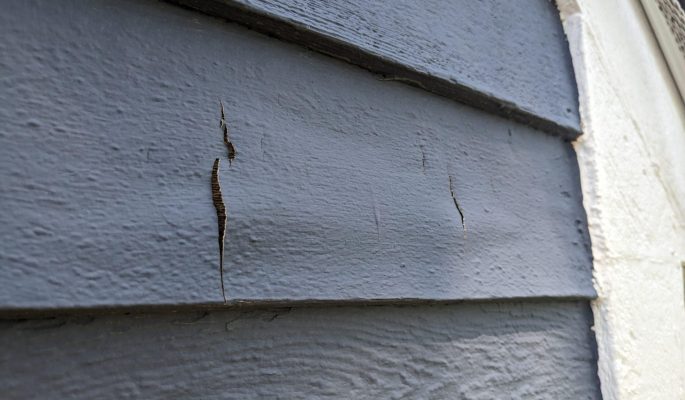 heat damage siding