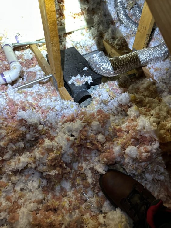 Disconnected Bathroom Vent