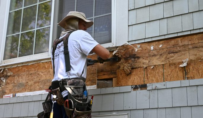 Wall Repairs During Siding Replacement