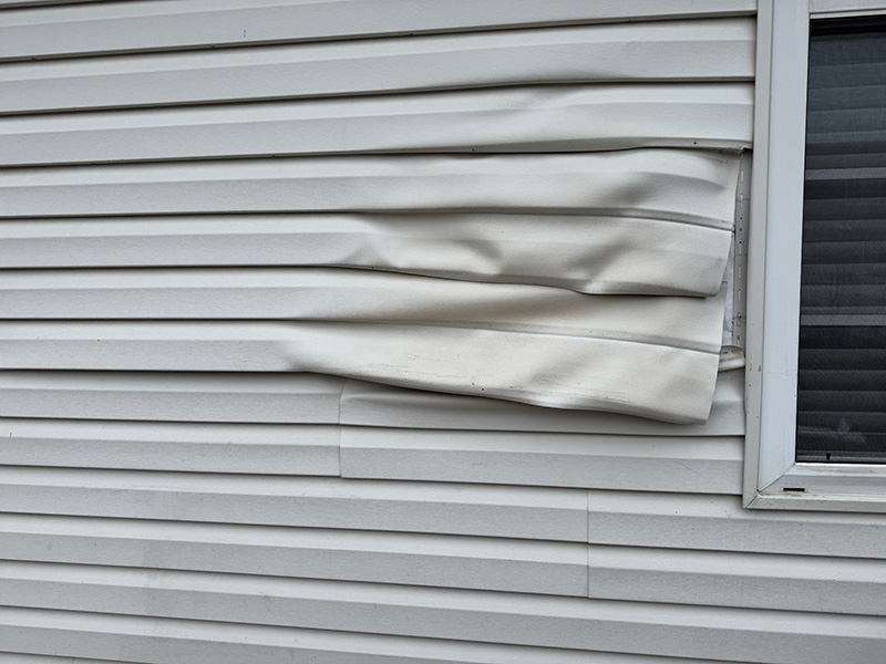 Melted Vinyl Siding