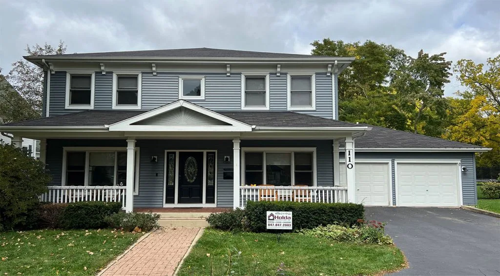 After Siding Replacement and Roof Repair in Arlington Heights, IL